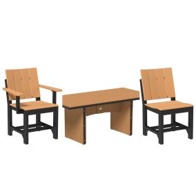 Urban 3' x 6' Rectangular Dining Set (7-Piece) in Cedar & Black