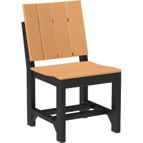 Amish Poly Urban Side Chair - Dining Height in Cedar & Black