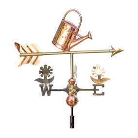 Watering Can & Flowers Copper Weathervane - Cottage Size
