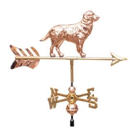Golden Retriever Copper Weathervane - Cottage Size