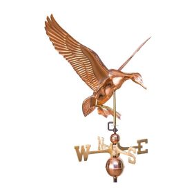 Landing Duck Copper Weathervane - Standard Size