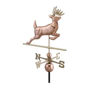 Leaping Buck Copper Weathervane - Standard Size