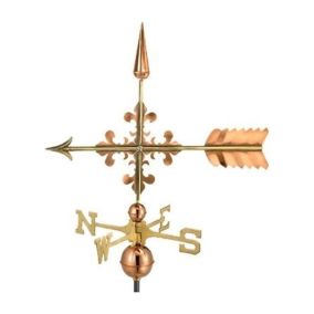 Fleur-de-Lis Arrow Copper Weathervane - Standard Size