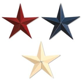 Amish Painted Red, White & Blue Barn Star