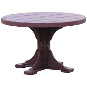 Round Polywood Patio Table in Cherrywood