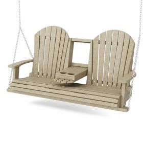 Heritage 5' Swing with Console in Weathered Wood