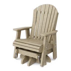 Heritage Single Swivel Glider in Weathered Wood
