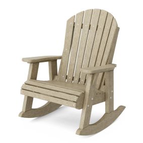 Heritage Adirondack Rocking Chair in Weathered Wood