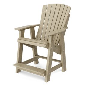 Heritage High Adirondack Chair in Weathered Wood