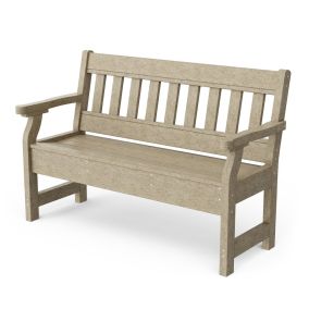 Heritage Garden Bench in Weathered Wood