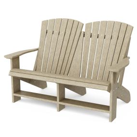 Heritage Double Adirondack in Weathered Wood