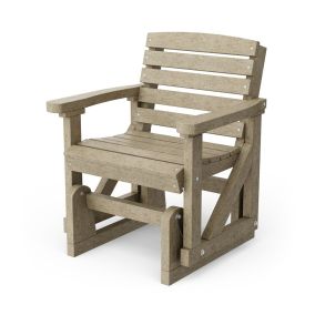 Classic Single Glider in Weathered Wood