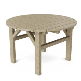 Classic 33" Round Conversation Table in Weathered Wood