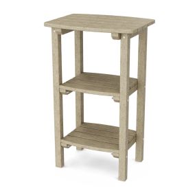 Classic 3-Shelf Side Table in Weathered Wood