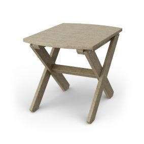 Classic Rectangular Side Table in Weathered Wood