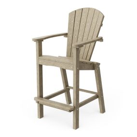 Classic 30" High Bar Chair in Weathered Wood