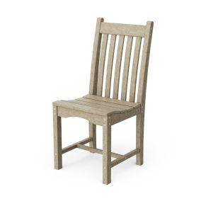 Classic Dining Side Chair in Weathered Wood