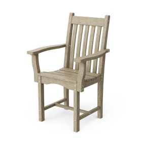 Classic Dining Arm Chair in Weathered Wood