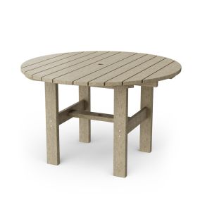 Classic 46" Round Dining Table in Weathered Wood