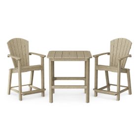 Classic 3-Piece Counter Set in Weathered Wood