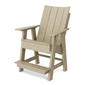 Contemporary High Adirondack Chair in Weathered Wood