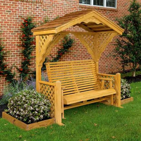 Amish Made 6ft Covered Garden Lawn Glider