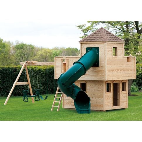 Amish Made 8x10 Wooden Dream Fort Playground Set - Main Image
