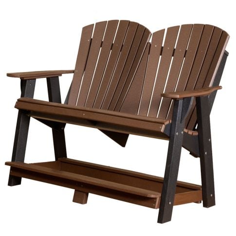 Amish Made Poly Heritage Double High Adirondack Bench