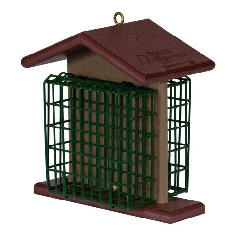 Double Suet Bird Feeder - Yellow & Green