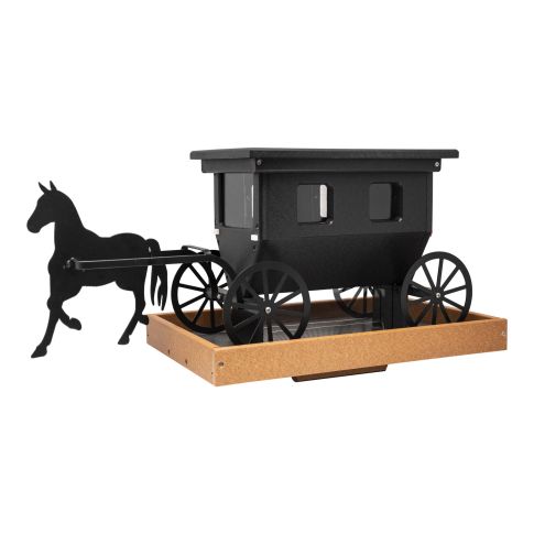 Amish Poly Horse and Buggy Bird Feeder