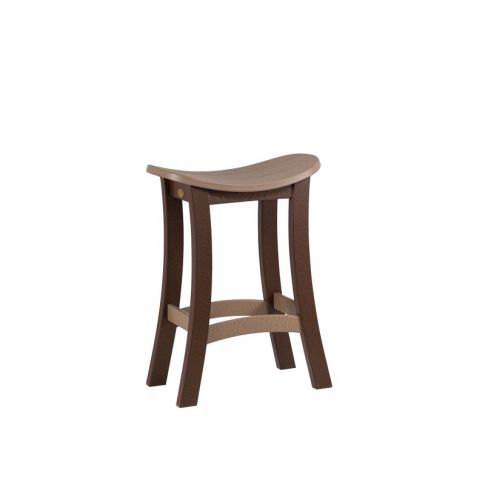 Amish Poly Saddle Patio Bar Stool