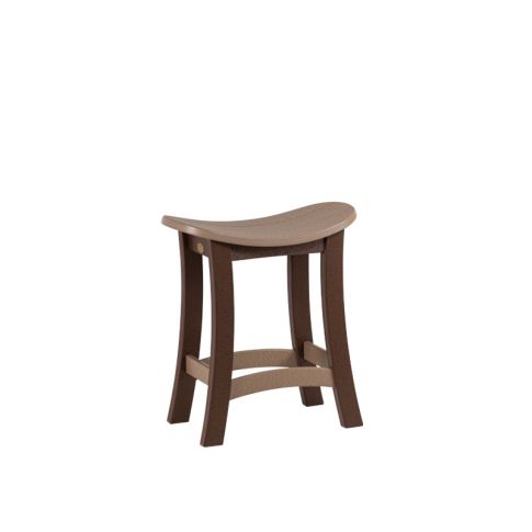 Amish Poly Saddle Patio Counter Stool