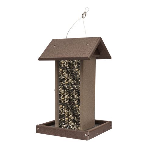 Tall Bird Feeder - Black & Cedar