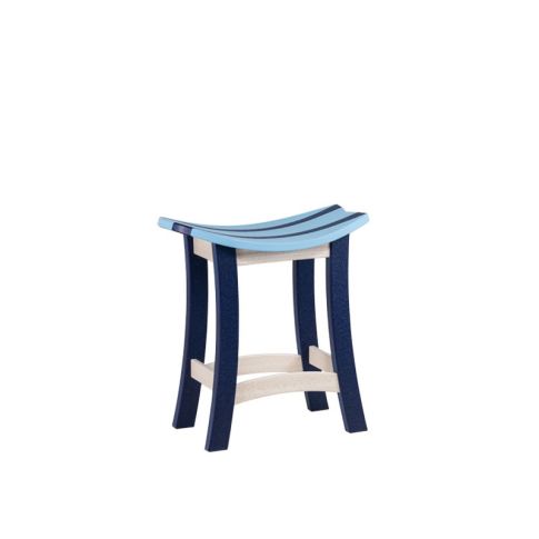 Amish Poly Wave Surfboard Patio Counter Stool