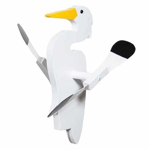 Amish Made Whirlybird Lawn Decor - Egret