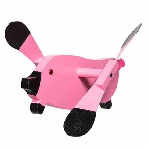 Amish Made Whirlybird Lawn Decor - Flying Pig