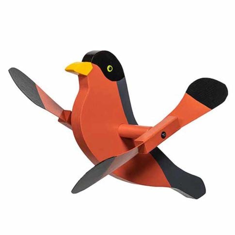Amish Made Whirlybird Lawn Decor - Robin