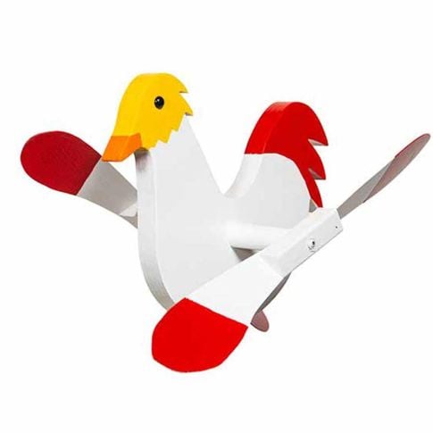 Amish Made Whirlybird Lawn Decor - White Chicken