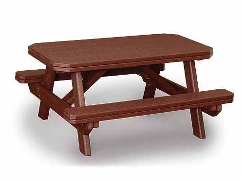 Poly Kids Picnic Table with Attached Benches