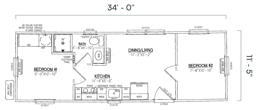 Beaverdam Style 1 floor plan