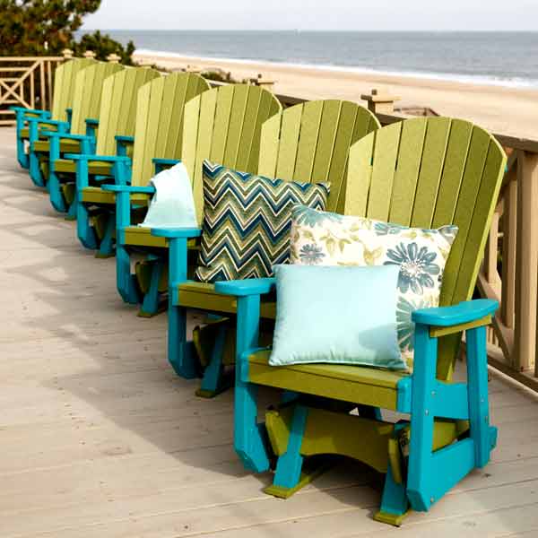 Amish Patio Glider Chairs